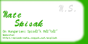 mate spisak business card